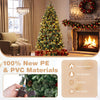 6 FT pre-lit artificial Christmas tree featuring dual-color LED lights, realistic foliage, and 9 lighting modes for festive decor.