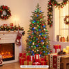 Pre-lit 6/7.5 FT artificial Christmas tree with 250/470 LED lights and 434/780 branch tips, perfect for holiday decor.