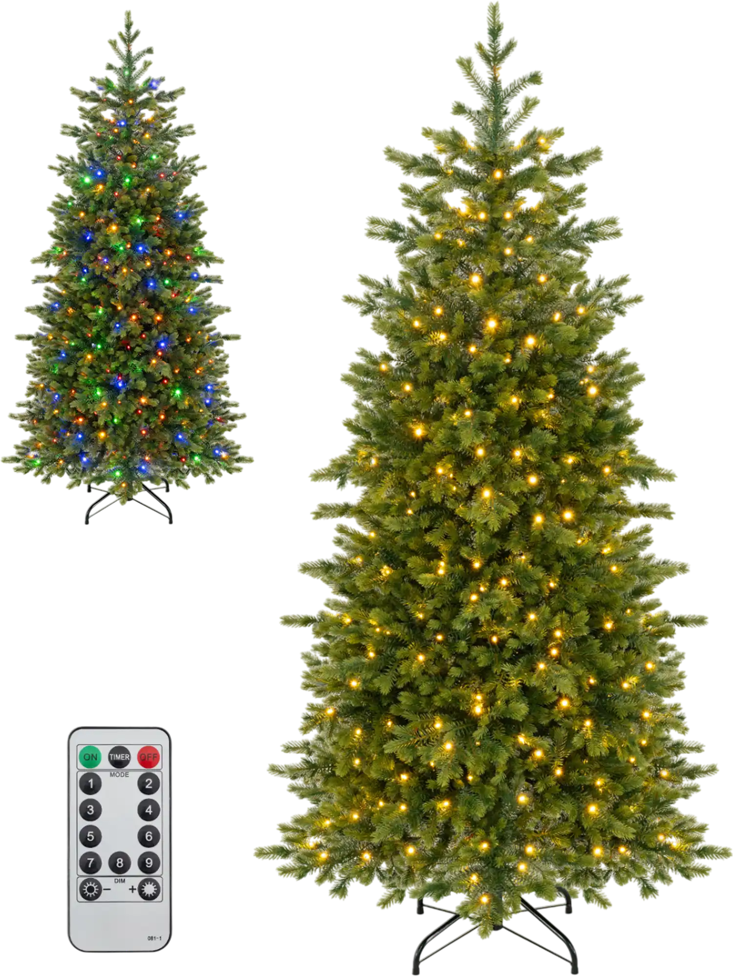 Costway 6/7.5' Pre-Lit Christmas Tree Dimmable LED Warm White & Multi-Color 15629713 New