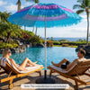 6 FT Tiki Thatched Patio Beach Umbrella with Push Button Tilt Carrying Bag-Colorful - Gallery View 1 of 11