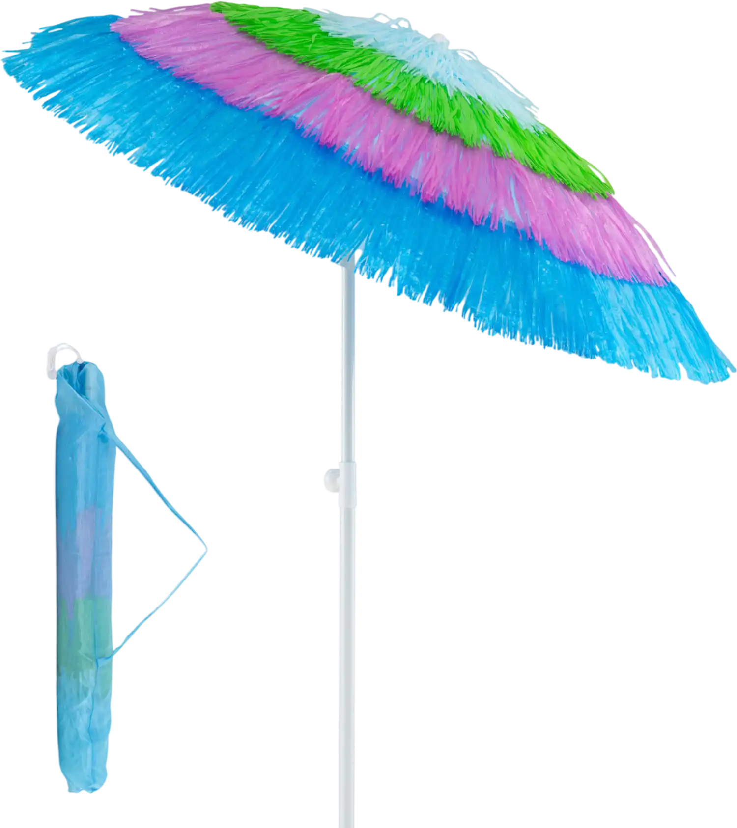 Costway 6' Tiki Thatched Patio Beach Umbrella Push Button Tilt Carrying Bag 87834501 New