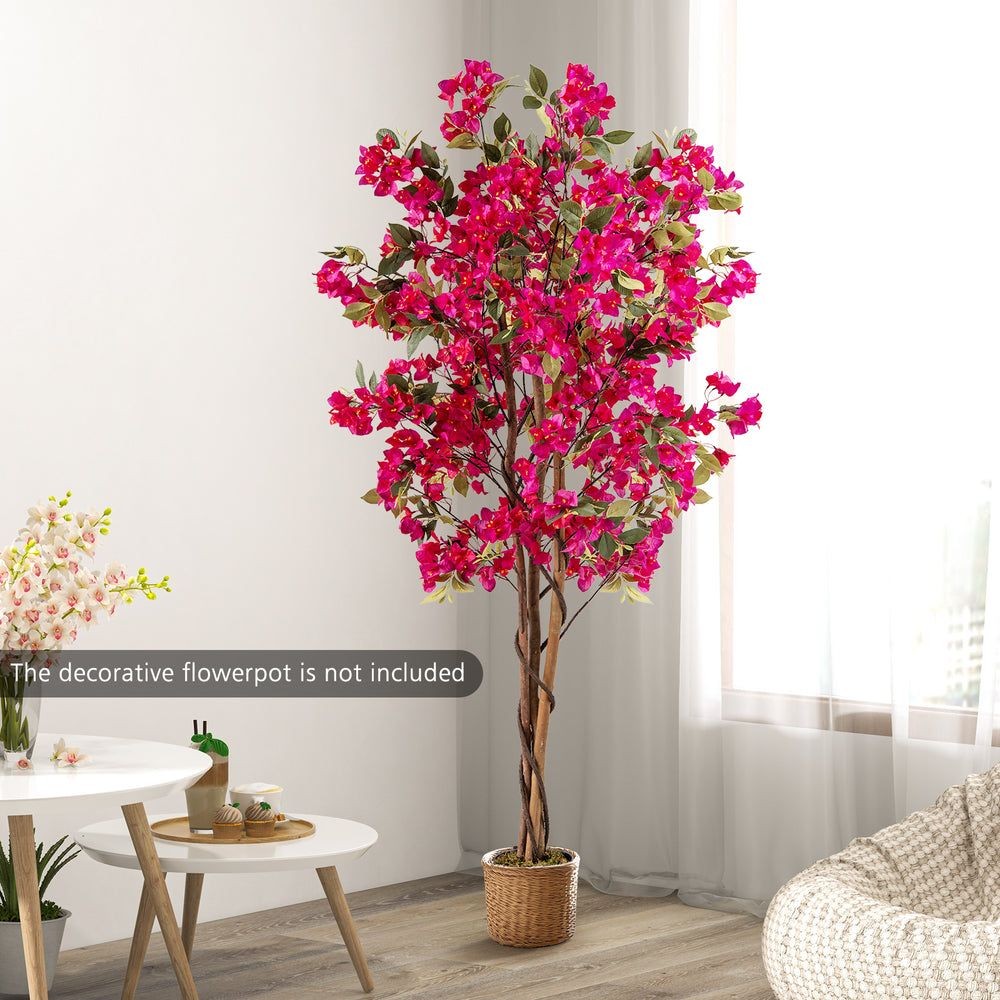 6 feet artificial bougainvillea tree with 910 flowers and realistic leaves, perfect for enhancing indoor decor.
