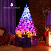 6 feet pre-lit artificial Christmas tree with 280 LED lights, featuring 11 lighting modes for festive holiday decor.
