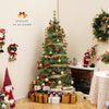 6 Feet Artificial Christmas Tree Pre-lit Hinged Xmas Tree with Warm White LED Lights and Pine Cones - Gallery View 1 of 9