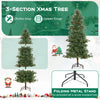 6-foot pre-lit artificial Christmas tree with warm white LED lights, pine cones, and a foldable metal stand for easy.
