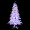 6 feet artificial Christmas tree with 383 white branch tips and 300 LED lights, perfect for festive holiday decor.