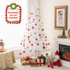 6 feet artificial Christmas tree with 383 PE branch tips and 300 LED lights, perfect for festive home decor.