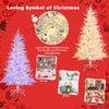 6 feet artificial Xmas tree with 383 PE branch tips and 300 LED lights, ideal for home, office, or carnival decorations.