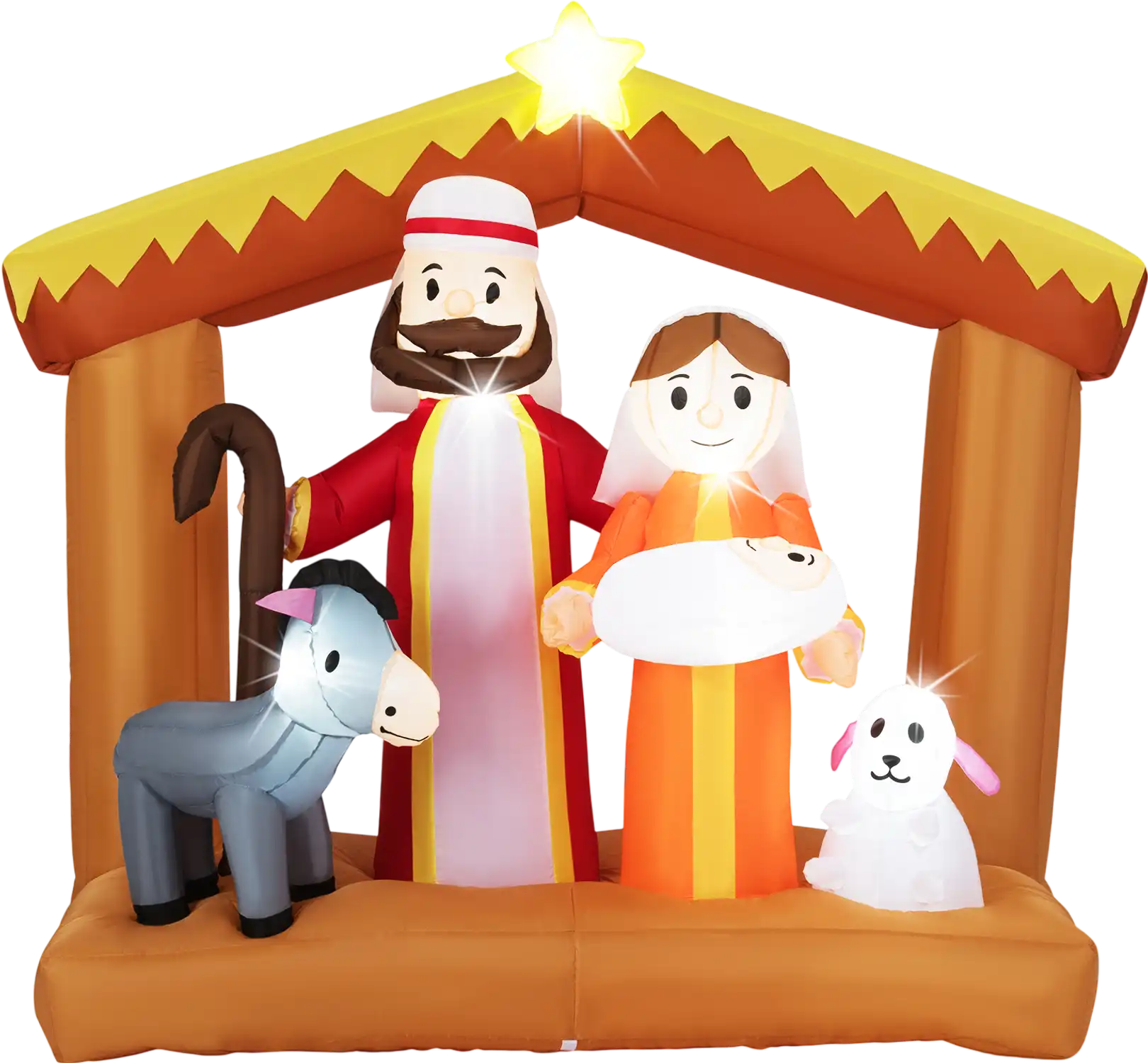 Costway 6' Christmas Nativity Scene Inflatable Outdoor Decoration w/ LED Lights 12732364 New