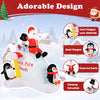6-foot Christmas inflatable featuring Santa and penguins on an ice slide, perfect for festive outdoor decoration.