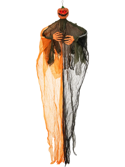 Costway 6' Hanging Pumpkin Ghost Red Glowing Eyes Bendable Arms 13248567 New