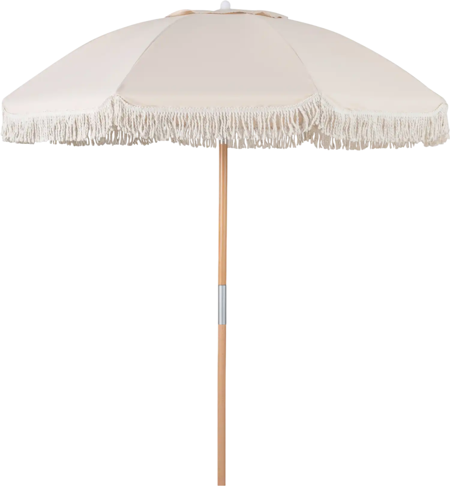 Costway 6' Patio Umbrella with Fringe Push Button Tilt Wood Pole 49136039 New