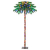 6-foot artificial tropical Christmas palm tree with 210 multi-color lights, ideal for adding a festive flair to any room.