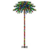 6-foot pre-lit artificial tropical Christmas palm tree with realistic trunk and 210 multi-color lights for vibrant holiday display.