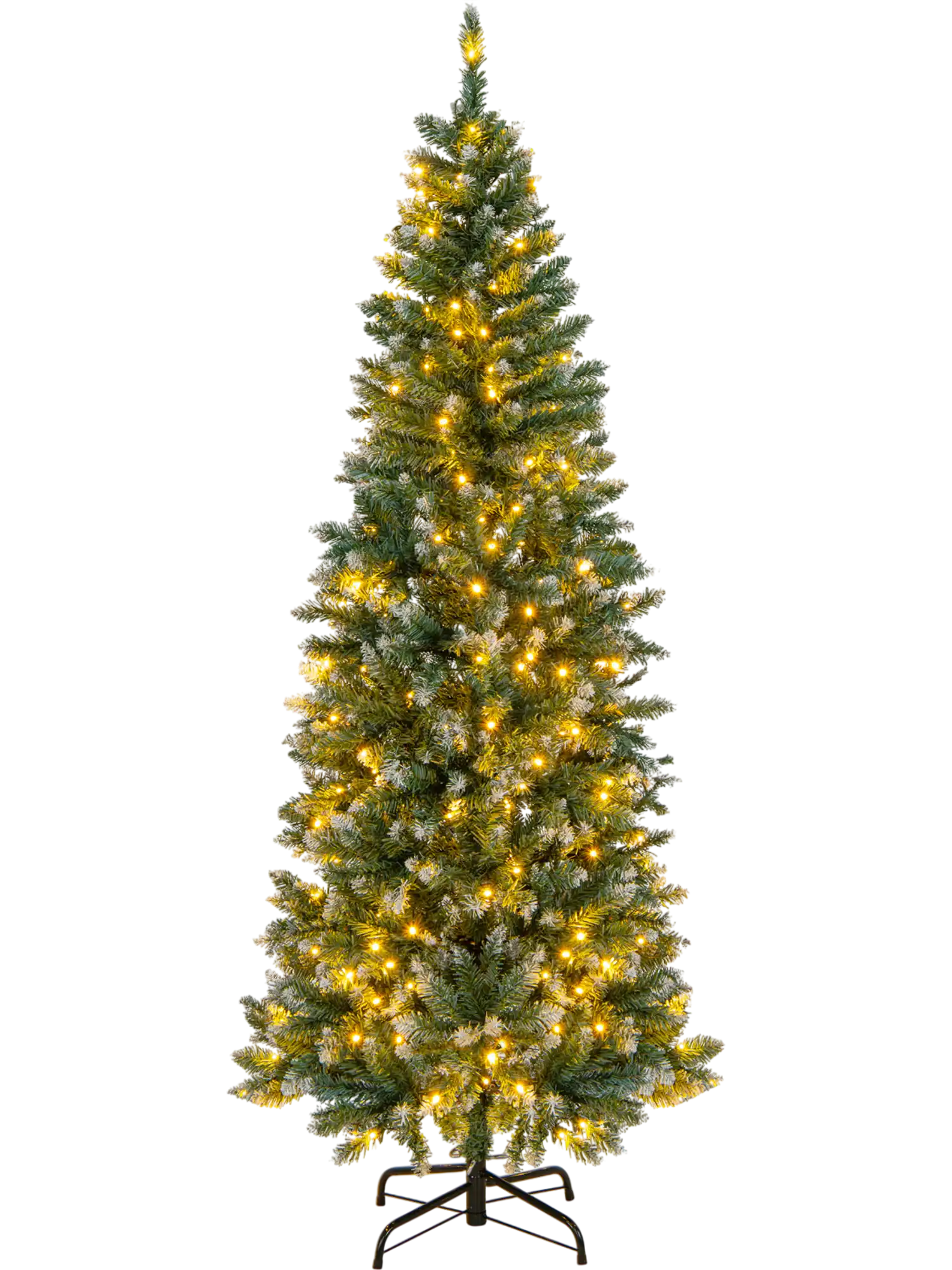 Costway 6' Pre-Lit Artificial Christmas Tree 618 Snowy Branch Tips 84796132 New