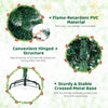 6 feet pre-lit artificial Christmas tree with 618 snowy branch tips, featuring a sturdy metal base and convenient.