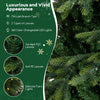 Close-up of the 6 feet pre-lit artificial Christmas tree with 714 branch tips and color-changeable LED lights for.
