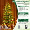 6 feet pre-lit artificial Christmas tree with warm white LED lights, featuring 714 branch tips and adjustable.