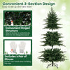 6-foot pre-lit artificial Christmas tree with warm white LED lights, featuring a convenient 3-section design for easy.