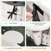 Close-up of the 6 feet kids oval sandbox features, showcasing fixed straps, hook and loop fastener, and reinforced seat.