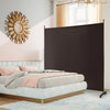 6 Feet Single Panel Rolling Room Divider with Smooth Wheels-Brown - Gallery View 1 of 10