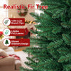 6 feet unlit artificial Christmas tree with 1250 lush branch tips, made of PVC for a realistic and festive atmosphere.