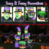 Inflatable black cat and cauldron with witches, 6 ft tall, adds a fun touch to your Halloween yard decorations.