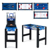 6-in-1 combo game table featuring basketball, billiards, and ping pong with adjustable legs for stable gameplay.