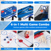 6-in-1 combo game table featuring basketball, billiards, and table tennis for versatile family entertainment.