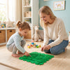 Interlocking sensory mats in vibrant colors, promoting tactile play and sensory development for kids and adults.