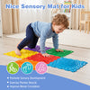 Colorful interlocking sensory mats for kids, featuring raised textures for tactile play and safe, anti-slip surfaces.