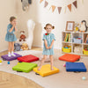 Colorful 6 PCS square floor cushions with handles, perfect for kids' playtime, reading, or relaxing in any space.