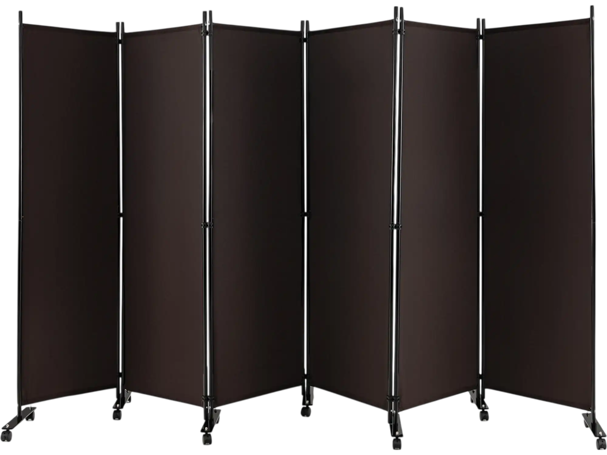 Costway 6 Panel 5.7' Tall Rolling Room Divider on Wheels 94517286 New