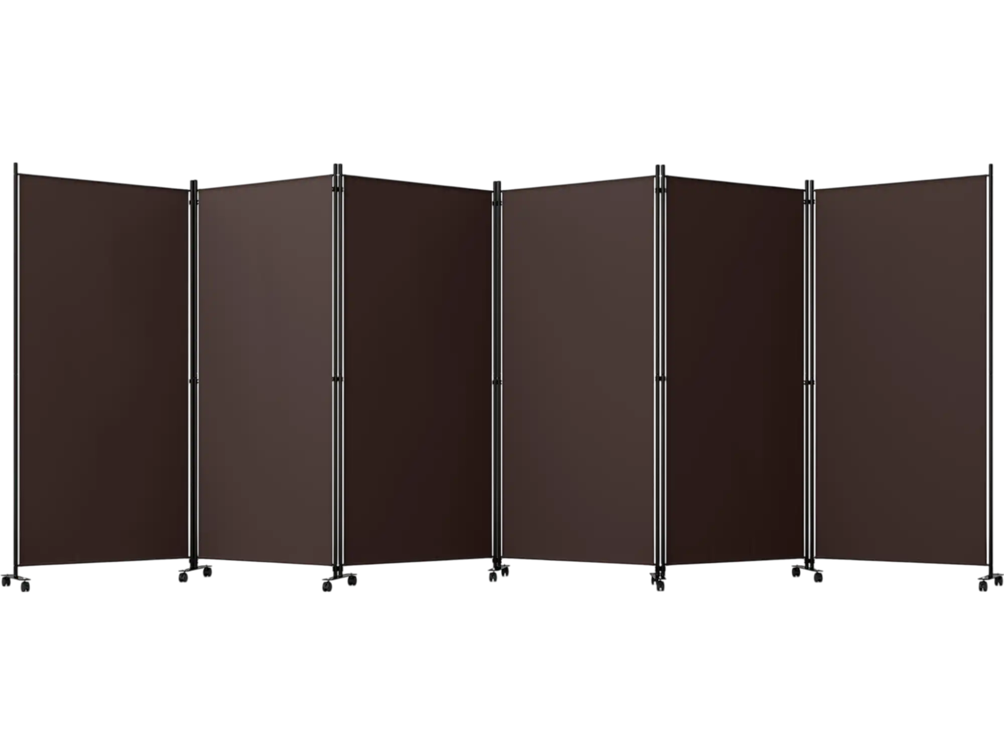 Costway 6 Panel Folding Privacy Screen Room Divider with Wheels 49550526 New