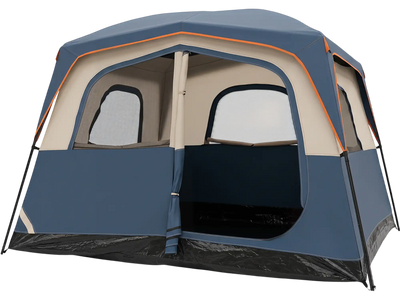Costway 6-Person Family Cabin Camping Tent w/ Rainfly Mesh Windows 49415670 New