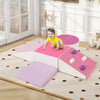 6-Piece Soft Play Set for Toddlers with Climbing Triangle and Ramp-Pink - Gallery View 1 of 10