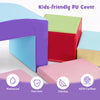 Colorful foam climbing blocks with waterproof PU cover for toddlers, ideal for indoor play and motor skill development.