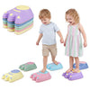Whimsical monster footprint stepping stone encourages kids to develop balance and coordination while playing indoors or outdoors.