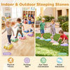 Colorful 6-piece monster-themed stepping stones enhance balance and coordination for kids during indoor and outdoor play.