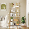 6-Tier Bookshelf Modern Geometric Bookcase with Heavy-duty Metal Frame and Anti-tipping Kits-White - Gallery View 1 of 10