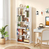 6-Tier Bookshelf Wooden Bookcase with 2 Anti-Tipping Kits Open Display Shelf-White - Gallery View 1 of 9