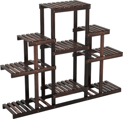 Costway 6-Tier Wood Plant Stand Flower Display Rack Storage Shelf 75961878 New