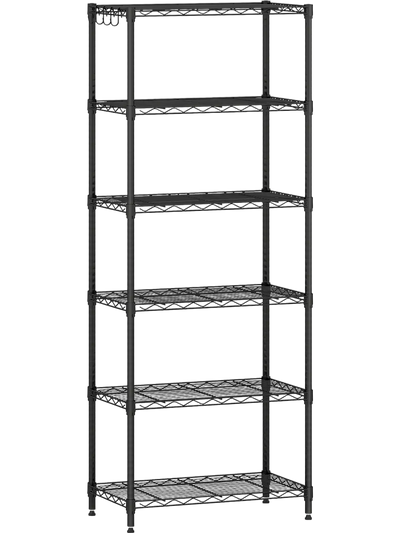 Costway 6-Tier Metal Storage Shelving Unit V-Shaped Wire Rack 900 lbs Capacity 94628490 New