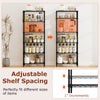 6-tier metal storage shelving unit with adjustable shelf spacing, black finish, perfect for organizing kitchen or.
