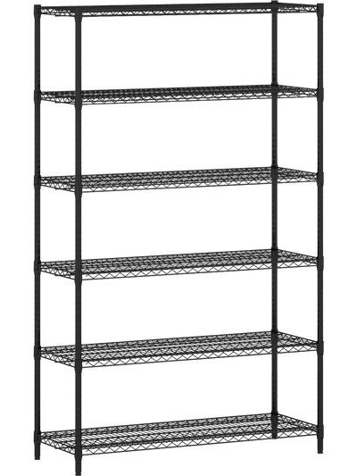 Costway 6-Tier Metal Storage Shelving Unit V-Shaped Wire Rack Home Garage 82618994 New
