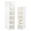 6-tier shoe organizer set of 2 in white with clear doors, designed for 12 pairs, ideal for closets or entryways.