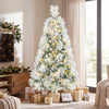 6 ft Flocked Pine Christmas Tree with Folding Metal Stand - Gallery View 1 of 10