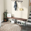 6 ft plastic folding bench with rattan-like texture, brown finish, and 1320 lbs capacity, ideal for outdoor events.