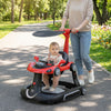 6-in-1 Baby Walker with Canopy Portable Activity Center Bouncer Rocker Combo with Music-Red - Gallery View 1 of 10