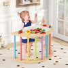 Colorful 6 in 1 kids climbing arch playset with removable cushion, promoting sensory play and physical development.